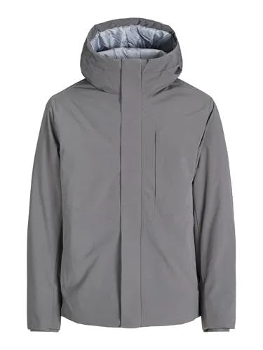 Jack & Jones Keen Jacke Grau S - Lässige und hochwertige Jacke für den täglichen Gebrauch. Mit Kapuze und langen Ärmeln bietet sie optimalen Komfort und Stil. Hergestellt aus 50% recyceltem Polyester für umweltbewusste Mode.