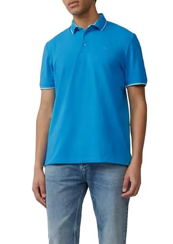 s.Oliver Poloshirt mit Kontrast-Details - Herren-Shirt in grün mit atmungsaktivem Piqué-Material, elastischem Schnitt und stylischen Kontrast-Details für einen lässigen Look.