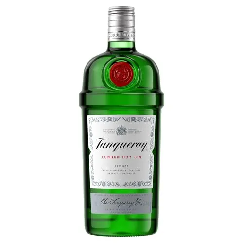Tanqueray London Dry Gin, aromatischer 4-fach destillierter Gin - Premium Gin mit 43,1% vol, ideal für Cocktails und pur, überzeugt durch sein ausgewogenes Aroma und die klare Transparenz.