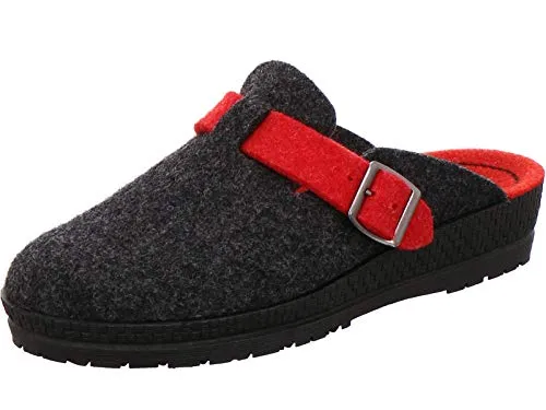 Rohde Damen Hausschuhe Filz Pantoffeln Neustadt-D 2284, Größe 39 EU, Grau - Damen-Hausschuhe aus hochwertigem Filz für optimalen Komfort, ideal für gemütliche Stunden zu Hause.