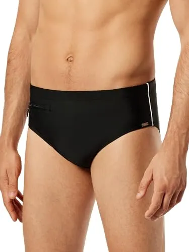 Schiesser Herren Slip Komfort Badehose, Schwarz, M EU von Schiesser