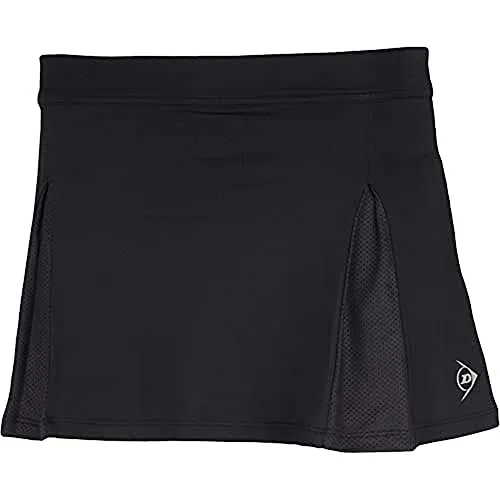 Dunlop Damen Sport Tennis Rock – Club Line, Skirt, Schwarz