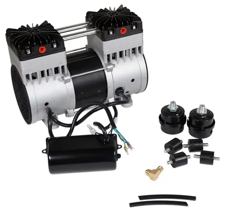 Motor 980 W für WELDINGER Flüsterkompressor - Ölfreier Kolbenkompressor mit 120 l/min Förderleistung, ideal für leise Anwendungen, leicht und handlich mit nur 13,3 kg.