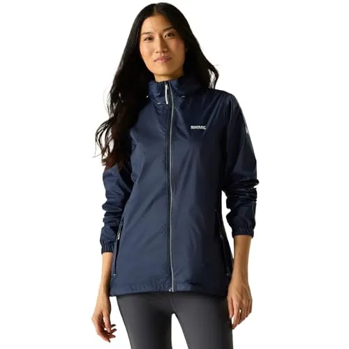 Regatta Corinne IV Regenjacke Damen - Wasserdicht, Navy, Größe 44 - Funktionsjacken - Leicht und kompakt, lässt sich in der eigenen Tasche verstauen und als Gürteltasche tragen. Ideal für wechselhaftes Wetter mit 5.000mm Wassersäule und atmungsaktivem Material.