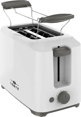 LENTZ Toaster 2-Scheiben – 700 Watt Weiß/Rot