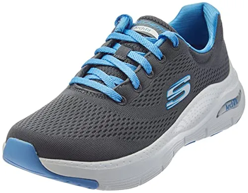 Skechers Damen Arch FIT Sneaker, Charcoal, 35 EU - Damen-Sneaker mit gepolsterter, leichter Zwischensohle und atmungsaktivem Mesh-Obermaterial für optimalen Tragekomfort und Stütze bei jedem Schritt.