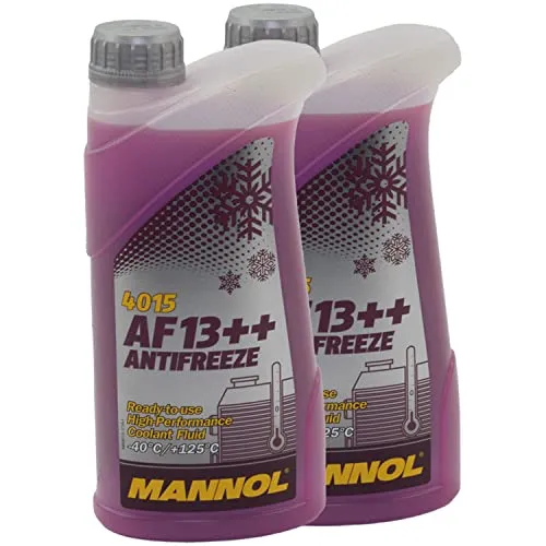 Kühlerfrostschutz MANNOL AF13++ Antifreeze 2 X 1 Liter Fertiggemisch -40°C rot