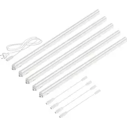 ledscom.de LED Unterbau-Leuchten Rigel, je 87,3cm, 40cm Kabel, je 1002lm, warm-weiß, 5er Set