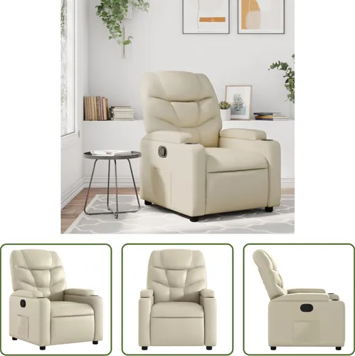 Relaxsessel Creme Kunstleder