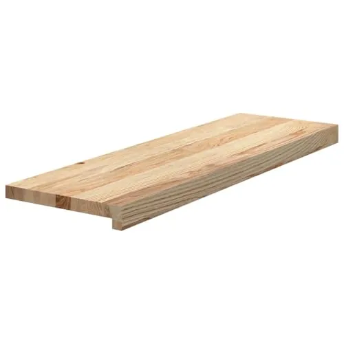 vidaXL Treppenstufen 12 Stk. Unbehandelt 80x25x2 cm Massivholz Eiche - Treppen & Geländer – Verleihe deiner Treppe mit robusten, unbehandelten Eichenstufen ein einzigartiges Aussehen! Ideal auch als Fensterbank für Bücher oder Dekoration.