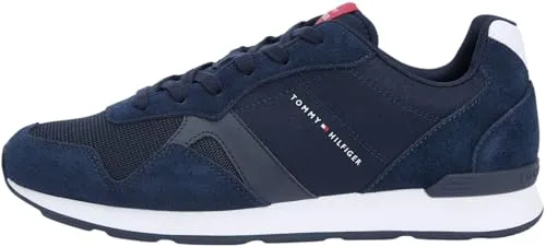 Tommy Hilfiger Sneaker MAXLITE MIX Herren Gr. 43 dunkelblau - Stylische Sneaker aus Lederimitat und Textil, ideal für Freizeit und Alltag. Mit seitlichem Logo und bequemer Schnürung für optimalen Tragekomfort.