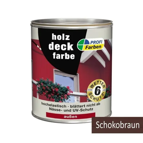 PROFI Holz-Deckfarbe Acryl 2,5 l brasilbraun Außenfarbe