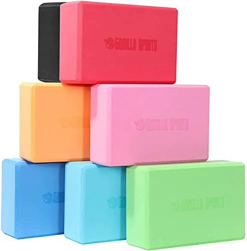 GORILLA SPORTS® Yoga Block - 1er, 23,5 x 15 x 8 cm, bis 150 kg Belastbar, Rutschfest, Eva Schaumstoff, Farbwahl - Yogablock, Yogaklotz, Yogablöcke, Pilates Klotz