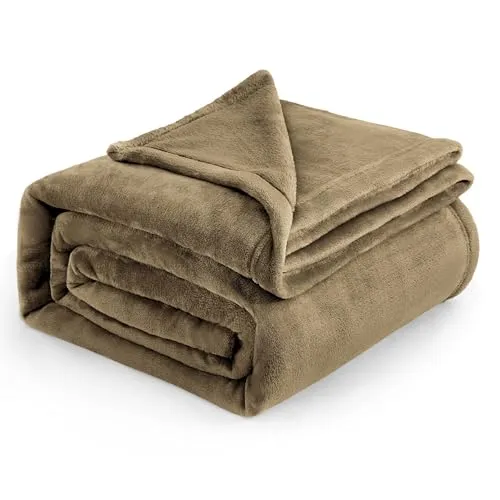 BEDSURE Kuscheldecke Flauschig Decke Fleecedecke - 230x270cm, Camel