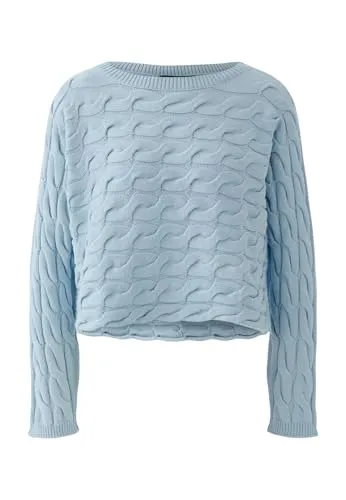 Oui Damen Pullover SIRAH boxy geschnitten Uni von Oui