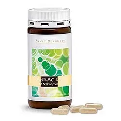 Sanct Bernhard Anti-Aging SB 500 - 120 Kapseln - Nahrungsergänzungsmittel für Vitalität und Hautgesundheit, unterstützt das Immunsystem mit wichtigen Vitaminen und Bioflavonoiden, ideal für Anti-Aging.