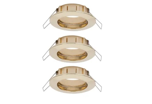 Paulmann Einbauleuchte Paulmann 2easy Premium Einbauleuchte 3er Spot-Set IP44 starr 51mm Gold, Paulmann 2easy Premium Einbauleuchte 3er Spot-Set IP44 starr 51mm Gold
