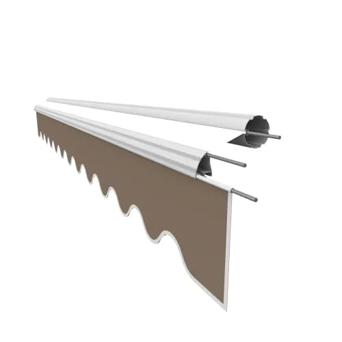 VANA Markisenstoff Volant für 3 m Markise Ersatzstoff Markisentuch Bespannung Sonnenschutz, nur Volant, fertig genäht, Maß 2,82 x 0,21 m, Design SPD070