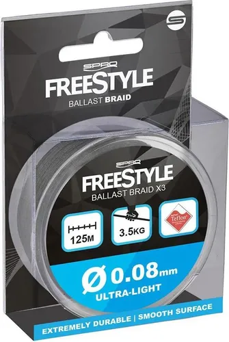 Spro Freestyle Ballast Braid - 125m geflochtene Angelschnur, Durchmesser/Tragkraft:0.13mm / 6.5kg