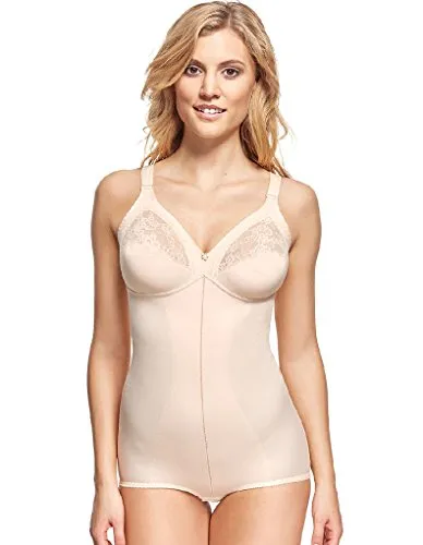 Susa Hosencorselet ohne Bügel mit starker Formkraft (85B, haut) 6386 - Formendes Bodysuit für Damen, bietet starke Formkraft und einen nahtlosen Look für optimale Kleidungseffekte.