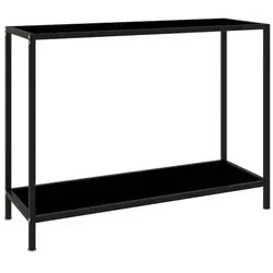 vidaXL Konsolentisch Schwarz 100x35x75 cm Hartglas