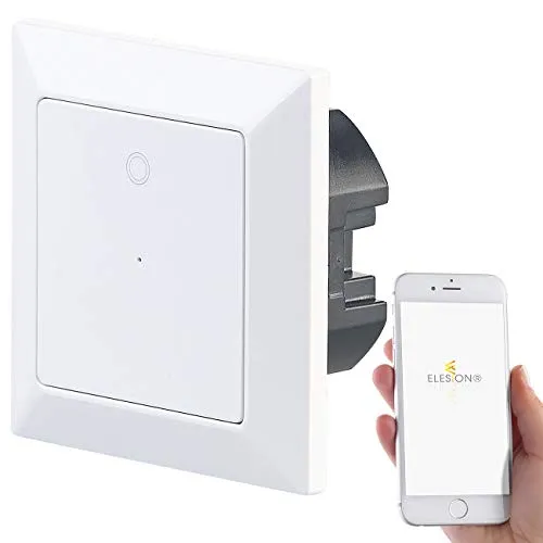 Luminea Home Control Lichtschalter - Smart & Ferngesteuerte Stecker, WLAN-kompatibel mit App-Steuerung und Sprachbefehlen für Alexa, Siri und Google Assistant – perfekt für moderne Smart Homes!