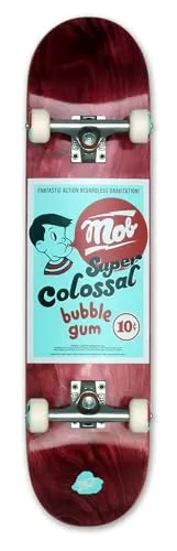 MOB Skateboards Bubble 7.75 - Komplettboard 31.75 x 7.75 Zoll - Holzboard aus 7 Schichten Ahornholz - fertig montiert - Skateboard für Jugendliche, Erwachsene, Anfänger und Profis - Rot
