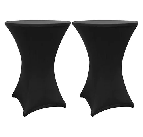 Lumaland Stehtischhusse 2er Set - Schwarz, Weiß, Grau für 70-85cm Tische - Tischhussen für Stehtische, ideal zur optischen Aufwertung von Veranstaltungen. Pflegeleicht, waschbar bei 30 Grad, und in mehreren Größen erhältlich.