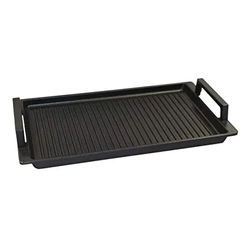 Lieblingspfanne Grillplatte BBQ 41x24 cm - Grillkochplatten aus Aluminiumguss mit 4-fach-Antihaftbeschichtung für fettfreies Grillvergnügen. Ideal für alle Herdarten, inkl. Induktion und Gasgrill – für ein perfektes Grillerlebnis!