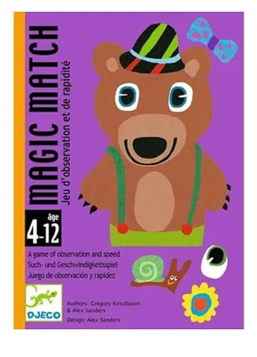 Djeco Magic Match Memory Card Game, Kartenspiel für Kinder von 4-12 Jahren