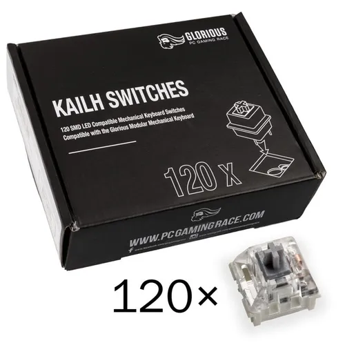 Glorious Gaming 120x Kailh Mechanical Keyboard Switches (Silber)