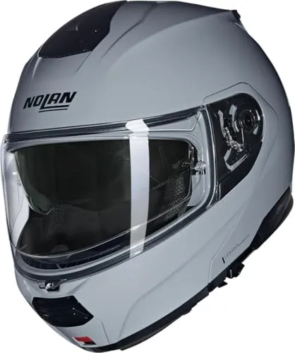 Nolan N100-6 Classico Klapphelm - Grau - S - Modularer Motorradhelm mit Dual Action Kinnschutz-Öffnungssystem für optimale Sicherheit und Flexibilität. Ideal für Fahrer, die Komfort und Vielseitigkeit schätzen.