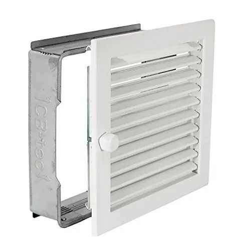 Warmluftgitter WG 2323 W Weiss 230 x 230 mm - Abzüge, Gitter & Belüftungen – Hochwertiges Stahlblech, pulverbeschichtet, mit regulierbaren Lamellen für optimale Luftzirkulation und Temperaturbeständigkeit.