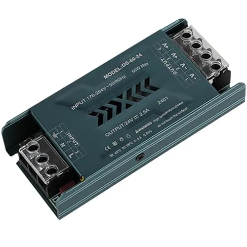 JOYELEC 60W 24V 2.5A LED Trafo Treiber Netzteil Schlankes LED-Schaltnetzteil für Heimtechnik Eingang Treiber Transformator AC110V AC230V auf DC24V Ausgang geeignet für Niederspannungs-Lichtleisten