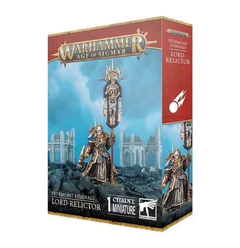 Games Workshop - Warhammer - Age of Sigmar - Stormcast Eternals: Lord Relictor - Führe deine Stormcast Eternals mit dem Lord Relictor an! Dieser detaillierte Plastikmodellbausatz erfordert Montage und Bemalung und bietet dir die Möglichkeit, deine Strategien im Spiel auf die nächste Stufe zu heben.