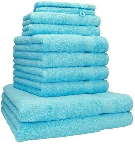 Betz 10-TLG. Handtuch-Set Premium 100% Baumwolle - Frottiertuch Set mit 12 Teilen, extrem saugfähig und pflegeleicht – ideal für jedes Badezimmer. Hochwertige Baumwolle sorgt für besondere Weichheit und Langlebigkeit.