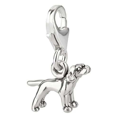 Charm Anhänger Hund kleiner Pointer aus 925 Sterling Silber (12x8mm)