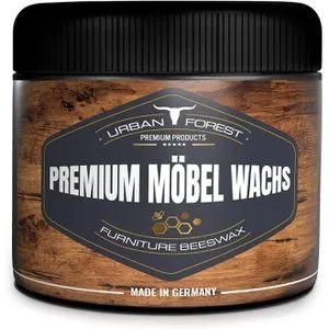 Urban-Forest Möbelpolitur Premium Möbelwachs, mit Bienenwachs, farblos, für Holz, 500ml