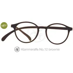 Lesebrille No.12 Klammeraffe brownie - Stylische Lesebrille mit Klammeraffe-Design, ideal für modische Leseratten und bequemes Lesen.