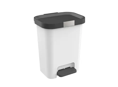 Engelland Mülleimer 25 L mit Soft-Close und Pedal - Praktischer Treteimer mit 25 l Fassungsvermögen und rutschfesten Füßen. Der abschließbare Deckel sorgt für Hygiene und der Soft-Close Mechanismus verhindert lautes Schließen.