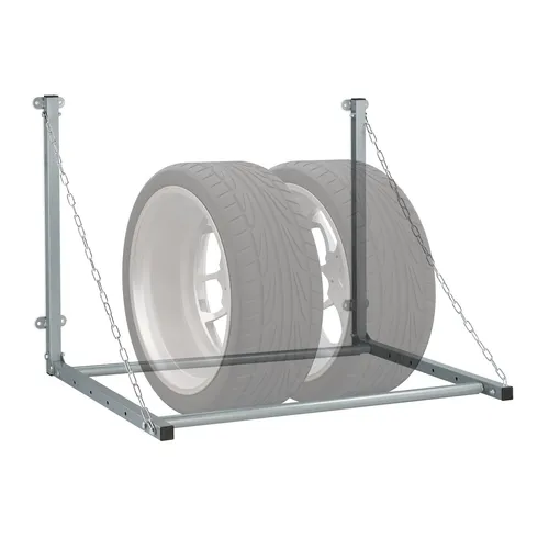 Reifenregal Wandmontage für 4 Reifen - Praktischer Autoreifenhalter - Sonstige Kategorie; Stabile Wandmontage aus Stahl, ideal zur platzsparenden Aufbewahrung von Autoreifen und Felgen.