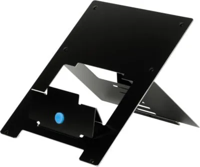 R-Go Laptop-Ständer Riser: Flexibler Aluminium-Ständer für 19 Zoll Notebooks - Computermöbel, höhenverstellbar und neigbar für ergonomisches Arbeiten, faltbar und platzsparend für einfachen Transport.