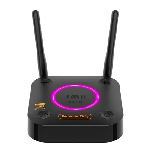 1Mii B06Ultra HiFi Bluetooth 5.3 Empfänger für Stereoanlage, LDAC, aptX HD & DAC, Kabelloser Audio Adapter mit 3D Surround, Optisch/Koaxial/RCA/3,5 mm AUX für Lautsprecher, Großer Reichweite
