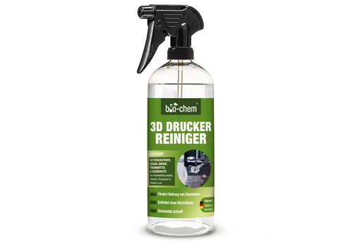 bio-chem 3D-Drucker-Reiniger Spray für 3D-Drucker,PC-Teile,Elektrogeräte Kunststoffreiniger (Einzelprodukt, [- 3D-Drucker-Reiniger 0.75 l Handsprayflasche Hohe Lösekraft, verdunstet schnell)