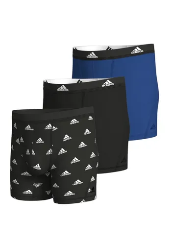 adidas Unterwäsche Boxershorts Brief mehrfarbig schwarz/blau - 3 Stück, Größe: M