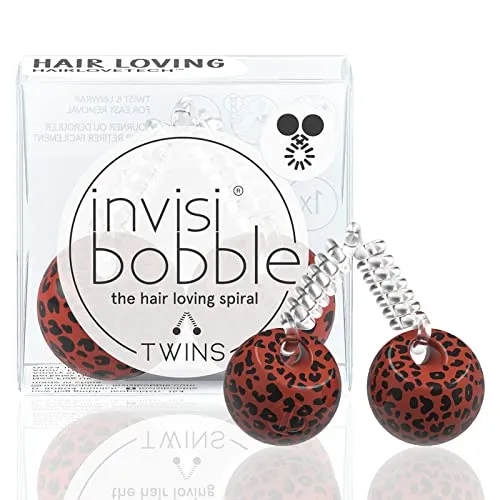 invisibobble TWINS Haargummi Purrfection I Haarschmuck Leo für Mädchen, Damen I Haarasseccoires starker Halt und haarschonend I das Original, designed im Herzen Münchens