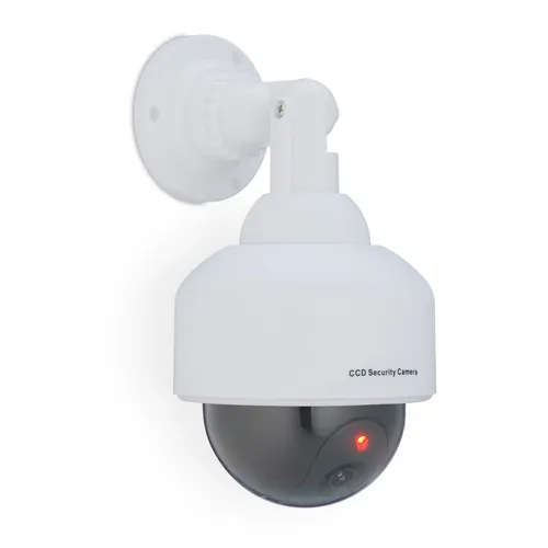 Kamera Dummy Fake-Kamera Dome Überwachungskamera Attrappe 4 x - Überwachungskameras: Realistische Dummy-Kamera mit blinkender LED, ideal zur Abschreckung von Einbrechern und zur Sicherheit Ihres Eigentums.