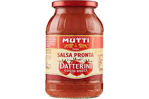 Mutti Salsa Pronta Datterini 300 g - Leckeres Tomatenpüree aus Datterini-Tomaten, ideal für Pasta und Pizza, 100% natürliche Zutaten in hochwertiger Qualität.