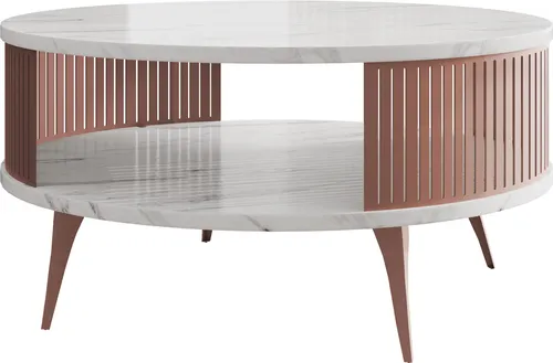 MIRJAN24 Couchtisch Roenni Ember – Eleganter Kaffeetisch in weiß von Mirjan24