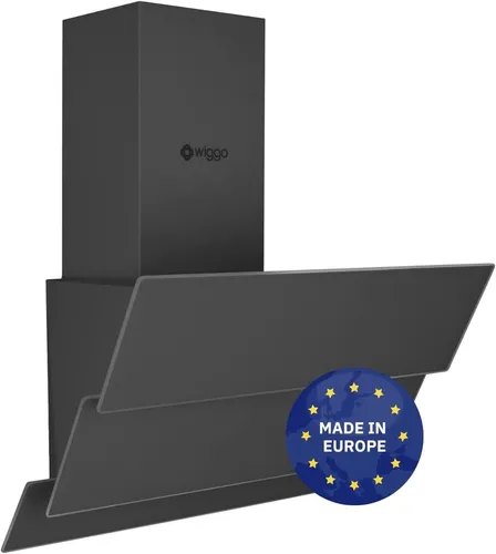 Wiggo Dunstabzugshaube 50cm kopffrei - Dunstabzugshaube mit 300m³/h Absaugung, leiser Betrieb (20-63dB) und modernem Touchscreen. Flexibel als Abluft- oder Umluftsystem einsetzbar, inklusive Fettfilter und 2 Kohlefiltern.